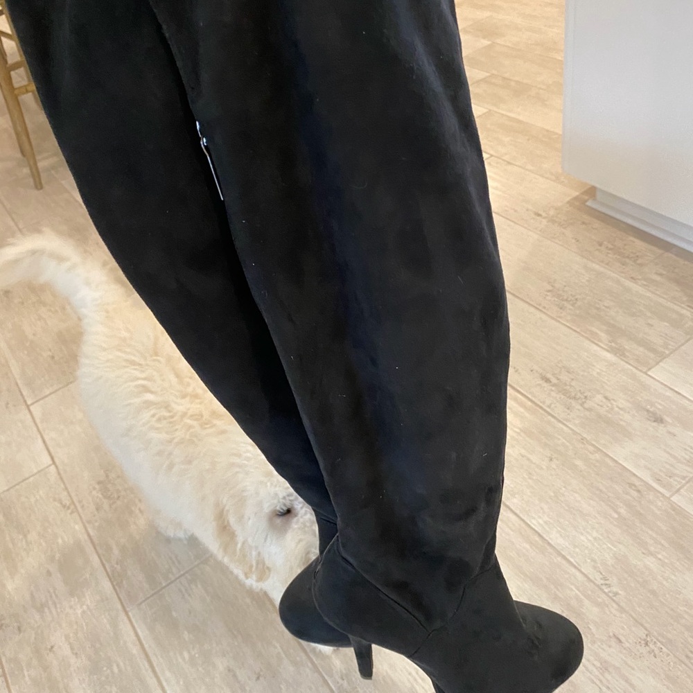 New Kardashian suede over the knee boots